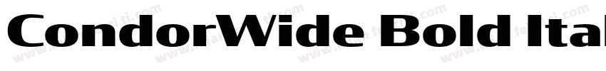 CondorWide Bold Italic字体转换